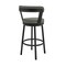 Armen Living Kobe 26" Counter Height Swivel Bar Stool in Black Finish and Gray Faux Leather 721535761760 - alternate 8